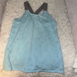 light blue and grey Rabit workout tank top